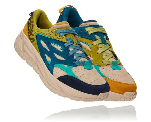 Hoka One One Dame/Herre Nøytrale Clifton L Suede Lifestyle Multi/Shifting Sand Norge-35FQL